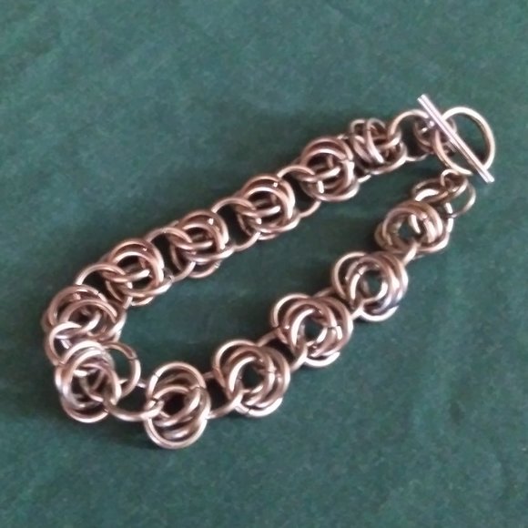 **SALE** Barrel Weave Chain Mail Bracelet by: Deena - Picture 1 of 9